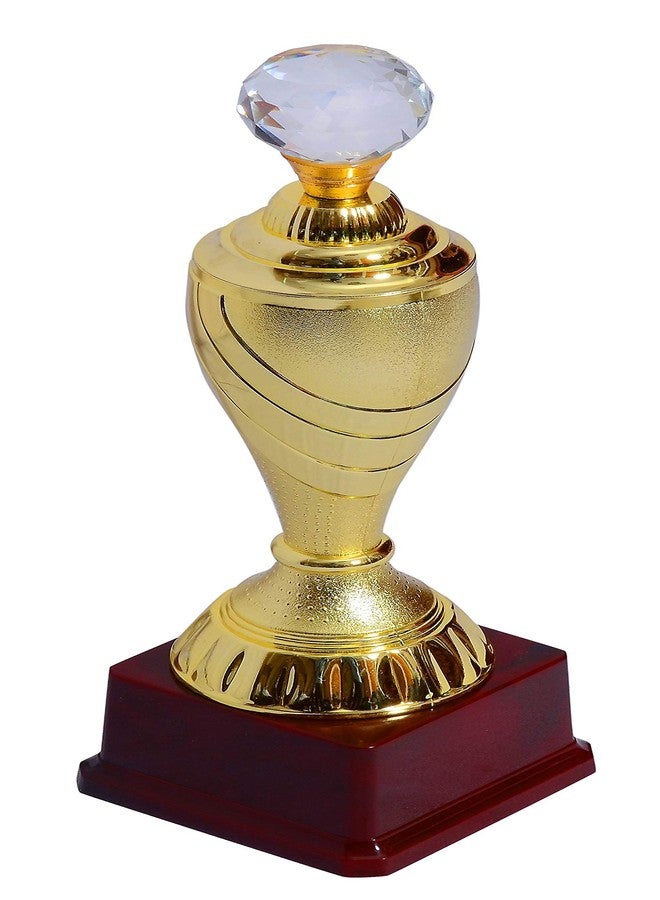 SIGARAM Metallic-Fiber Sports Cultural Competition Student Academy Appreciation Employees Trophy (11 inches, Gold and Brown) - Image 1