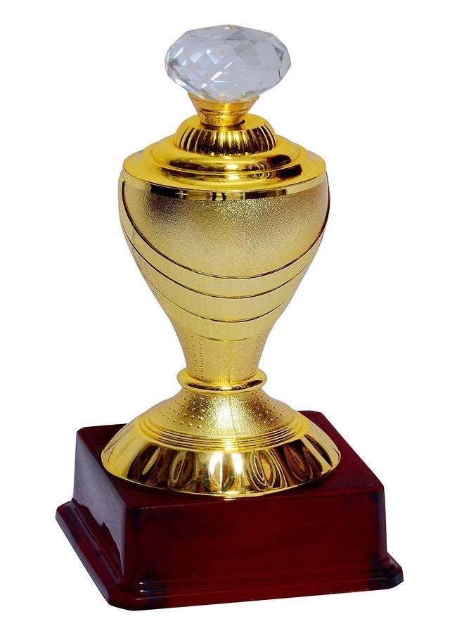 SIGARAM Metallic-Fiber Sports Cultural Competition Student Academy Appreciation Employees Trophy (11 inches, Gold and Brown) - Image 2