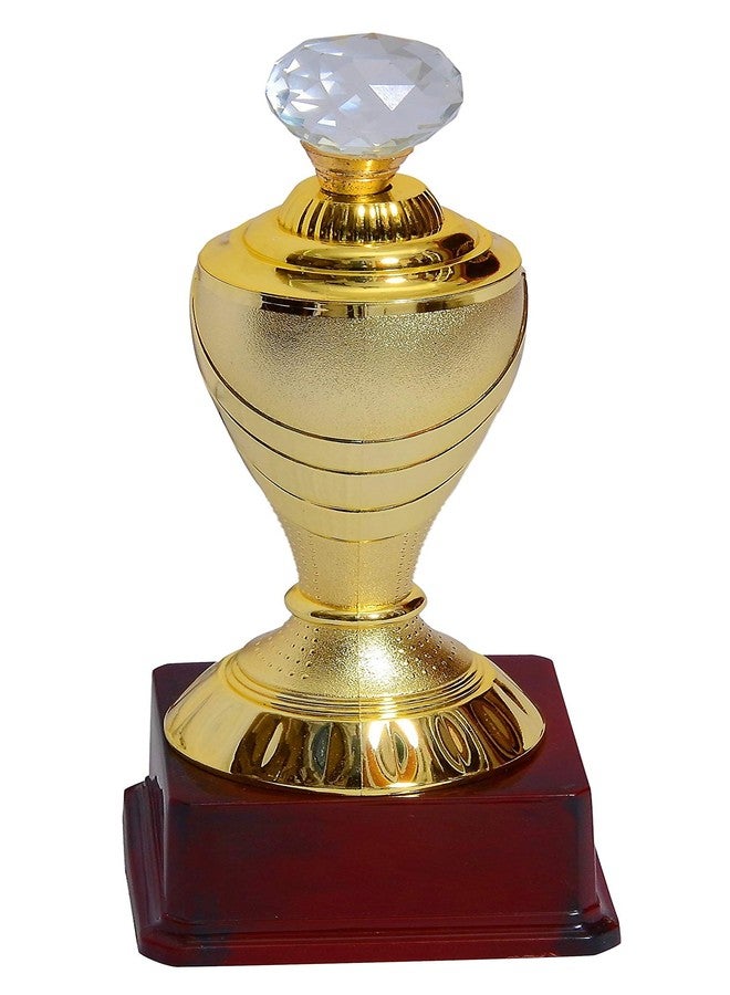 SIGARAM Metallic-Fiber Sports Cultural Competition Student Academy Appreciation Employees Trophy (11 inches, Gold and Brown) - Image 3