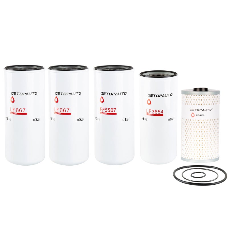 GETOPAUTO D12 D13 Oil Change Kit LF667X2LF3654FF5507FF5369 Replaces 20972293 21707133 21707132