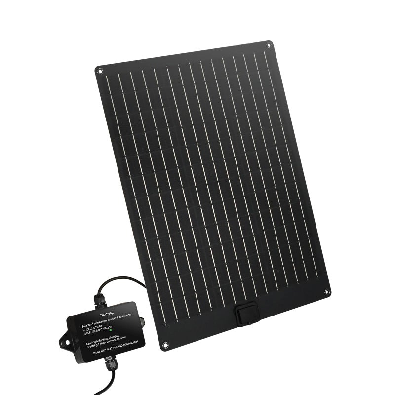 Zuomeng 20W Solar Battery Maintainer Trickle Charger MPPT Pulse Tech Solar Panel Kit 12V LeadAcid Battery Charger Weatherproof for Car Boat Dump Trailer Outdoor Use - Image 2