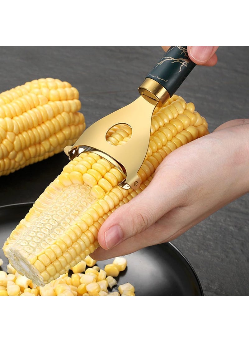 Lemonzza Lemonzza Stainless Steel Corn Peeler with Ergonomic Ultra Sharp Blades for Effortless Kernel Removal Stripper Corn Remover Cutter Peeler  - Image 1
