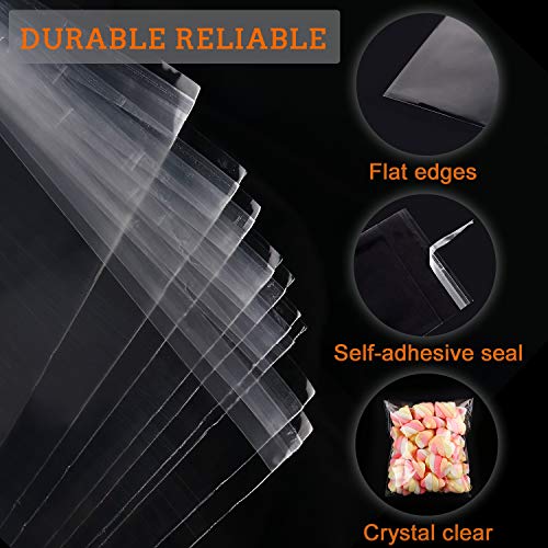 NEOACT 950 PCS Clear Resealable Cellophane Bags 4 Sizes with 3.5×5，3.9×5.9, 5×6.6, 5.9×9 Inches Good for Bakery, Snacks, Candle, Soap, Cookie, Jewelry, Cards - Image 4