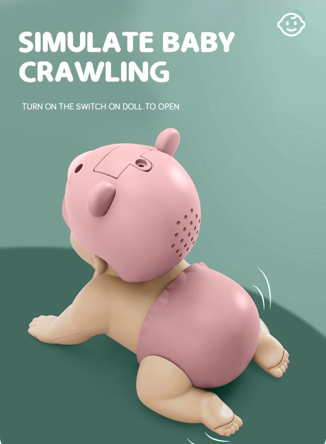 GROIC Musical Crawling Baby Doll Crawling Toy Lovely Interactive Plaything for Toddlers-Red - Image 4