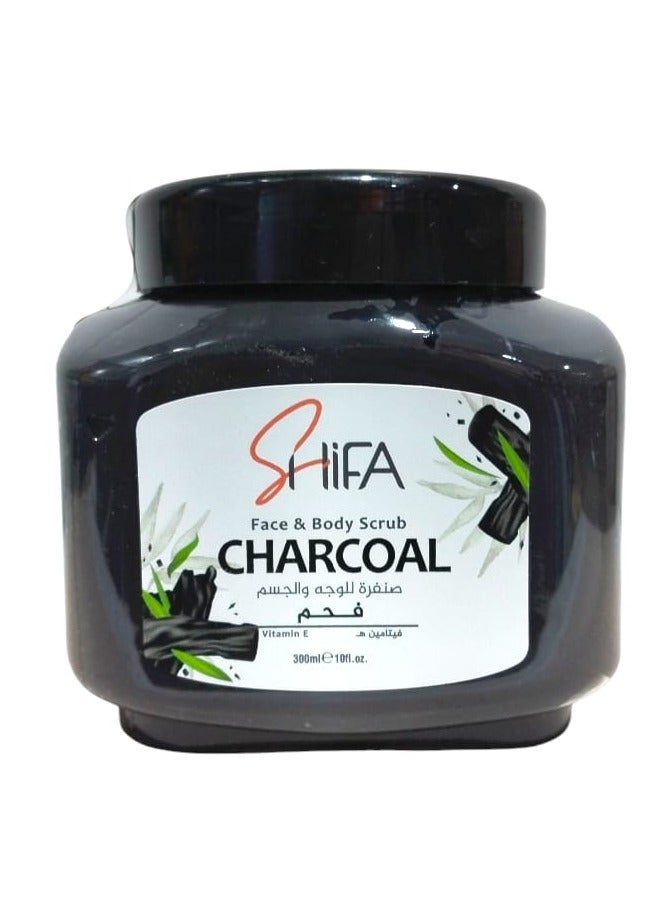 Shifa Face & Body Scrub with Charcoal - 300ml