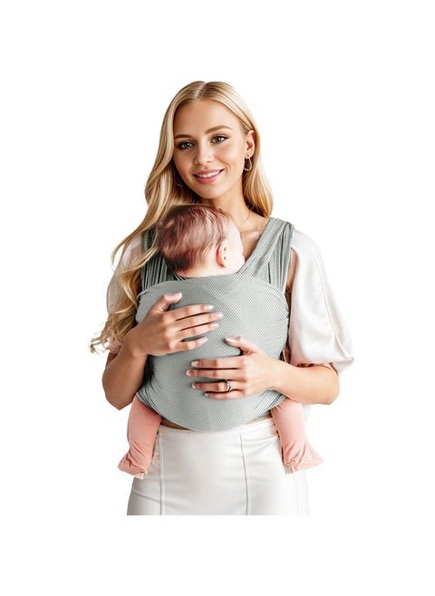 Simple Baby Mesh Carrier Multi-Functional Newborn Outing Wrap Cloth Summer Wholesale Infant Back Strap Soft And Comfortable Light gray