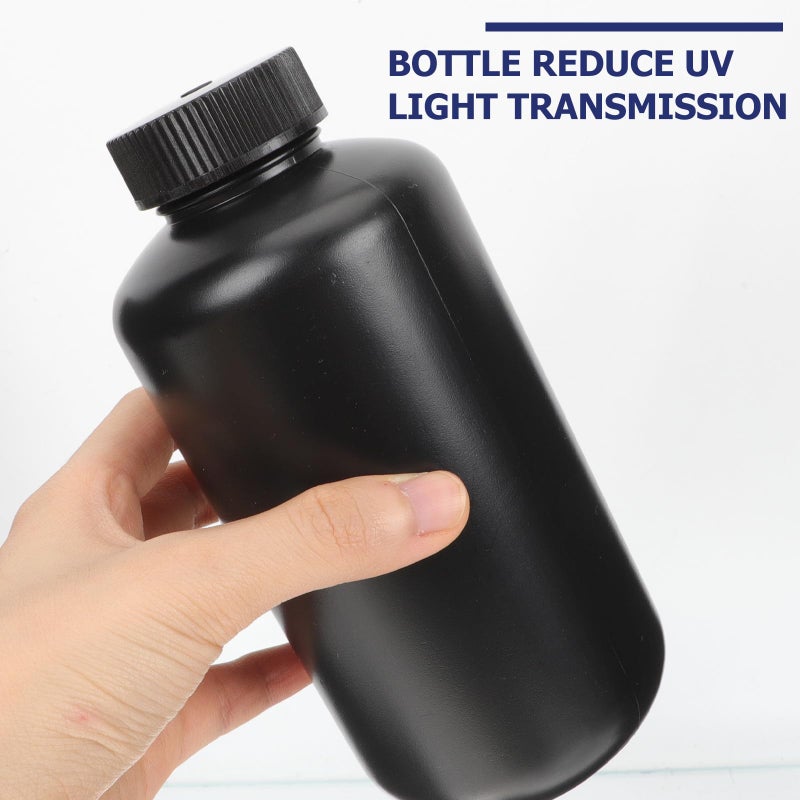 Pe Fine Mouth 500ml Black Reagent Bottle UV Protection Chemical Sample Container - Image 4
