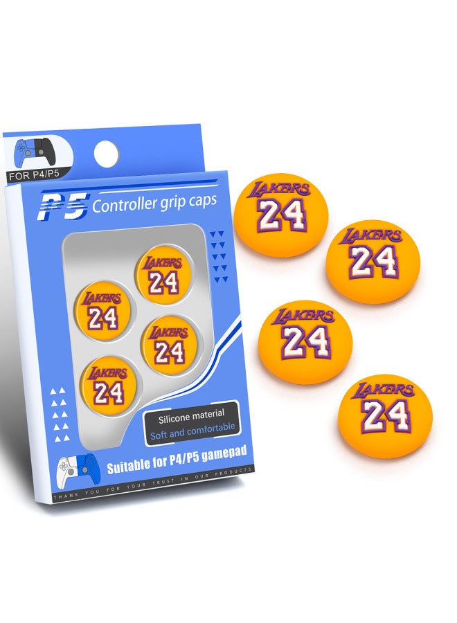 Spot PS5 Handle Rocker Cap Silicone Cap PS5 Gamepad Rocker Protection Cap Key Cap Set-Product Color:White Background EA + Blue Background EV - Image 3