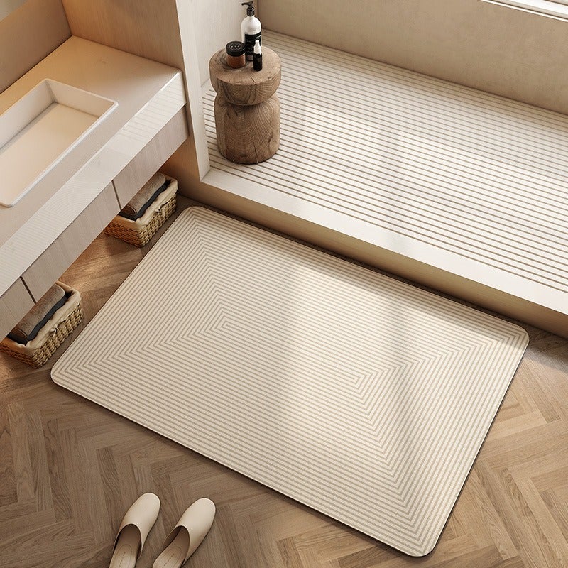 Creamy Style Non-Slip Diatomaceous Earth Floor Mat - Customizable, Absorbent & Quick-Drying for Bathroom
