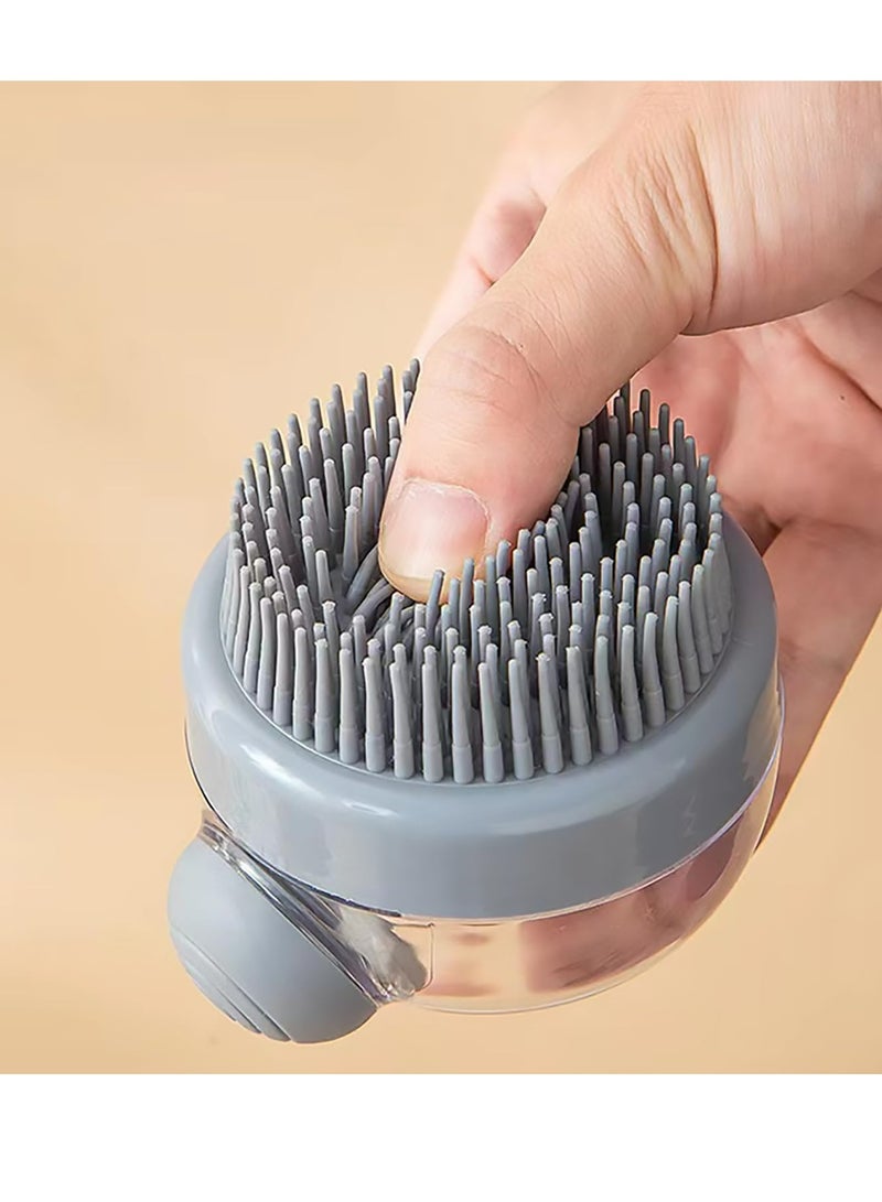 Loquat Pet Bath Brush with Soap Dispenser - Silicone Bathing Brush for Cats and Dogs, Suitable for Short and Long-Haired Pets - Image 5