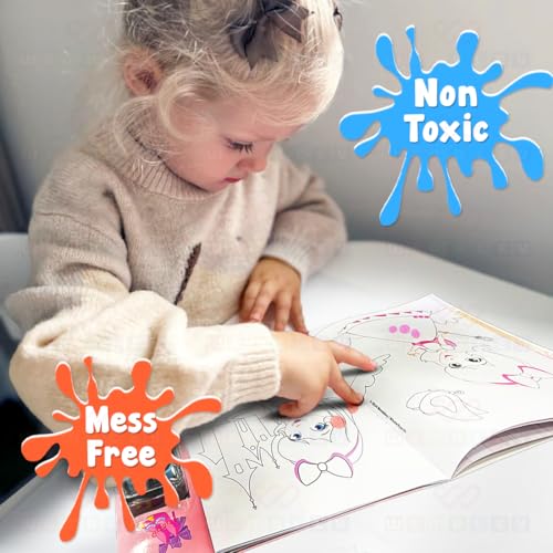 Wembley Princess Finger Painting & Coloring Art Book with 6 Finger Paint Ink & 6 Shape Stamper Thumbprint Art & Craft for Boys & Girls Age 3 4 5 6 + Years Washable Colors Ideal for Birthday Gift - Image 5