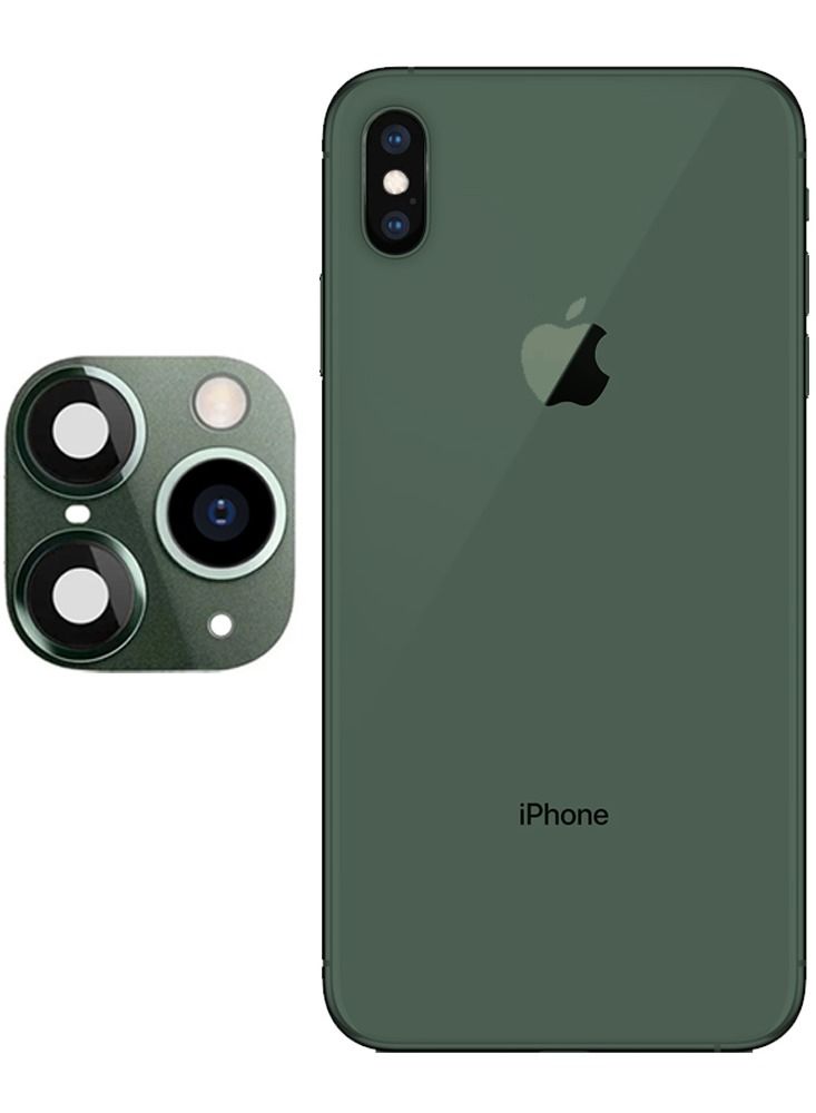 CATANES iPhone X XS Duplicate Camera Lens Camera Upgrade Protective Lens Change iPhone X XS to 11 Pro 11 Pro Max Green - Image 2