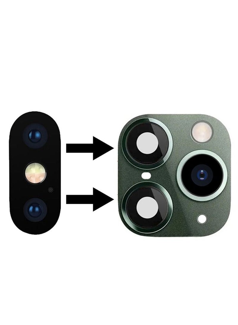 CATANES iPhone X XS Duplicate Camera Lens Camera Upgrade Protective Lens Change iPhone X XS to 11 Pro 11 Pro Max Green - Image 5