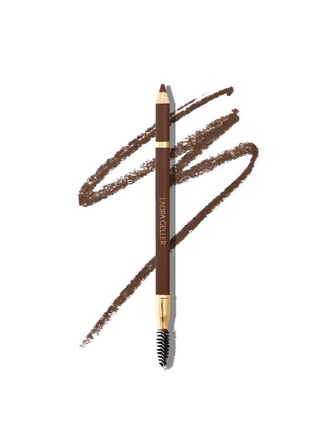 LAURA GELLER NEW YORK Bravo Brows Soft Pencil + Brush, Dark Brown - Image 2