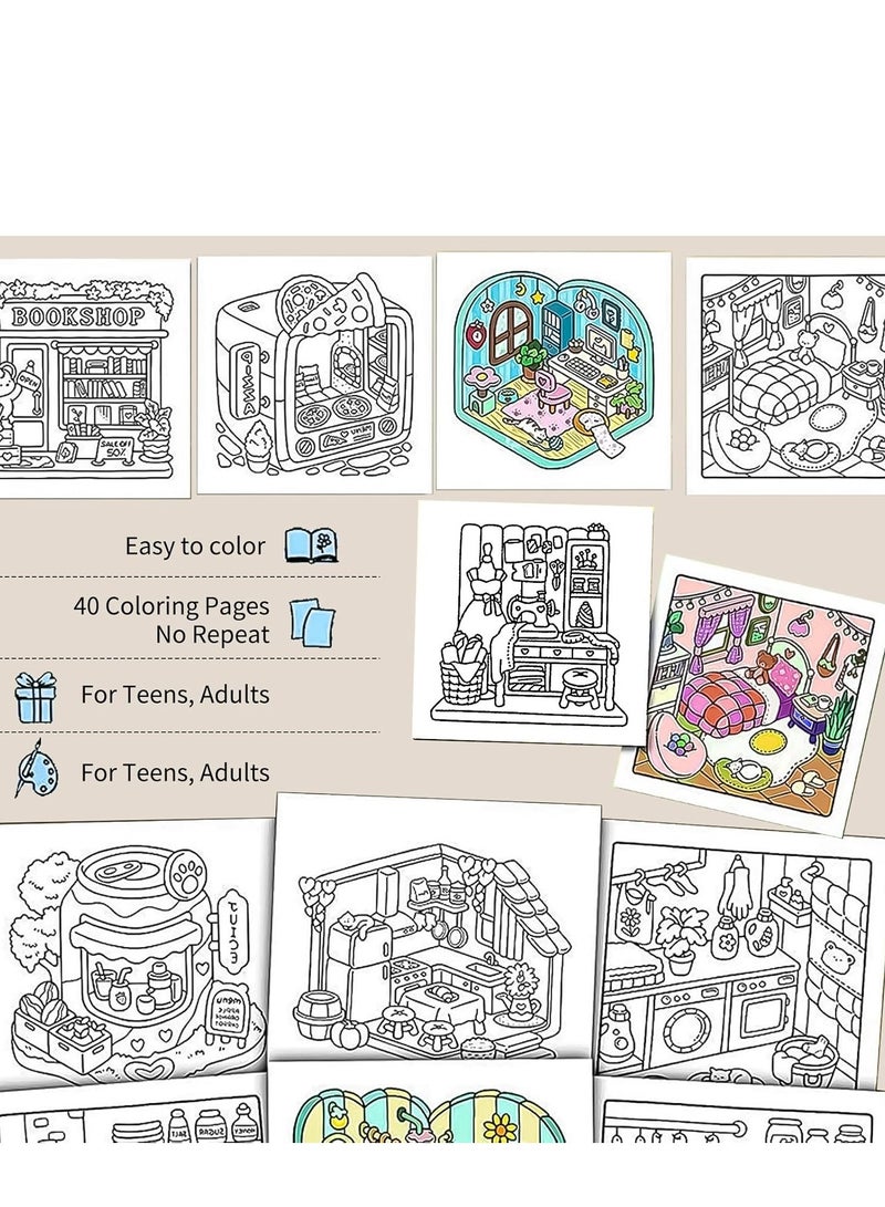 Coloring Book for Kids – Cute  Relaxing Colouring Book, Simple  Kawaii Designs, Color Drawing for Children's Leisure and Entertainment - Image 3
