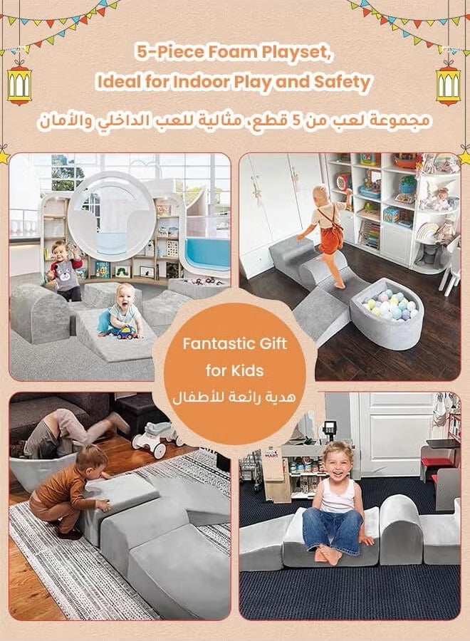 XiuWoo Soft Play Couch for Toddlers – Montessori Foam Climbing Activity Center, Indoor Playground Sofa for Kids, Educational and Safe  - Image 4