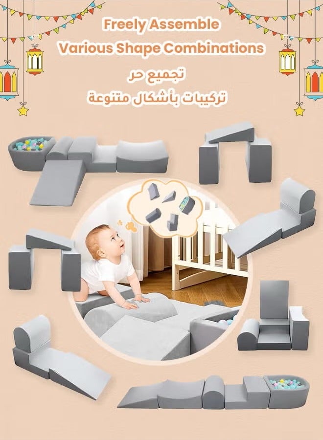 XiuWoo Soft Play Couch for Toddlers – Montessori Foam Climbing Activity Center, Indoor Playground Sofa for Kids, Educational and Safe  - Image 5