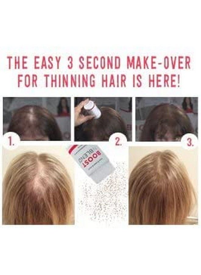 BOOST N BLEND - Medium Brown Female Hair Thickening Fibersvegan Extra Cling Scalp Concealer Fiber Powder Hair Filler For Thinning Hair & Visible Scalp (25G/0.88Oz) The Only Female Cotton Hair Fibre - Image 1