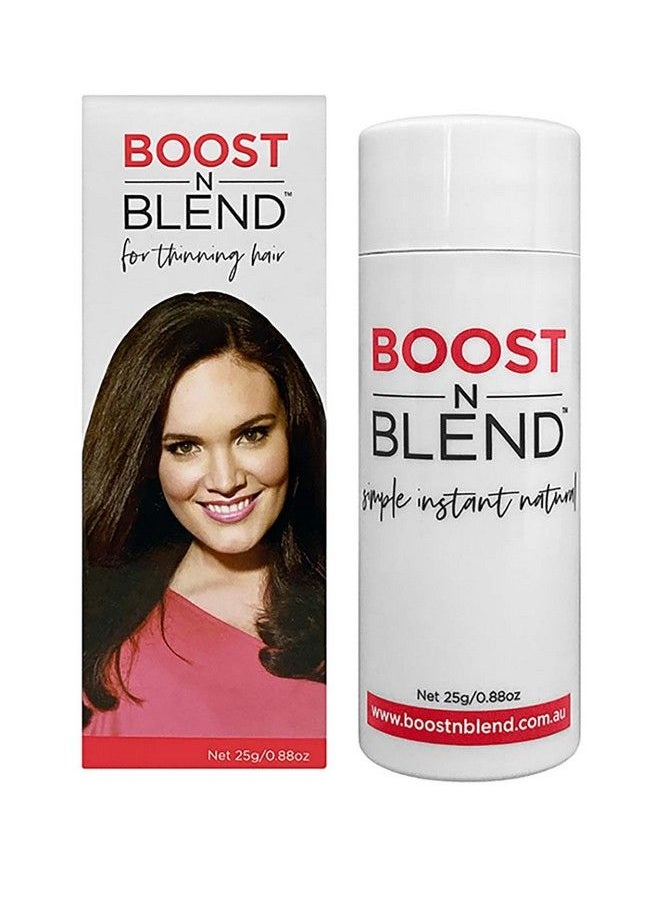 BOOST N BLEND - Medium Brown Female Hair Thickening Fibersvegan Extra Cling Scalp Concealer Fiber Powder Hair Filler For Thinning Hair & Visible Scalp (25G/0.88Oz) The Only Female Cotton Hair Fibre - Image 1