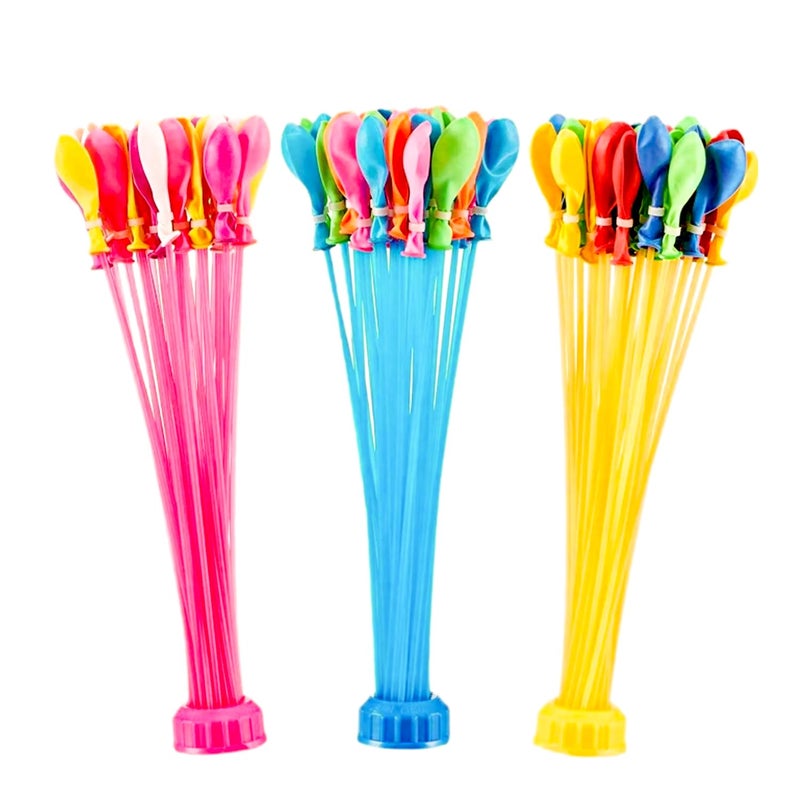 Oblivion Holi Water Balloons 111 Pcs - Automatic Fill & Tie Magic Water Balloons, Summer Water Magic, Multicolor Instant 3 Bunches for Kids, Perfect Holi Festival, Party & Outdoor Fun (Pack of 1) - Image 1