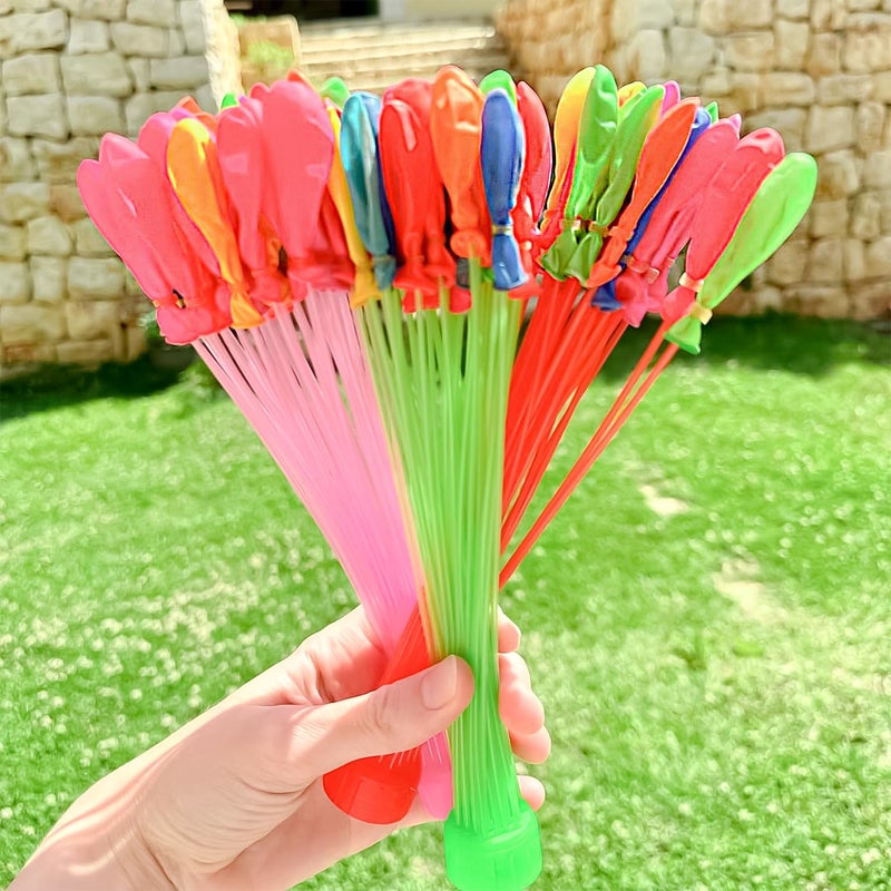 Oblivion Holi Water Balloons 111 Pcs - Automatic Fill & Tie Magic Water Balloons, Summer Water Magic, Multicolor Instant 3 Bunches for Kids, Perfect Holi Festival, Party & Outdoor Fun (Pack of 1) - Image 3