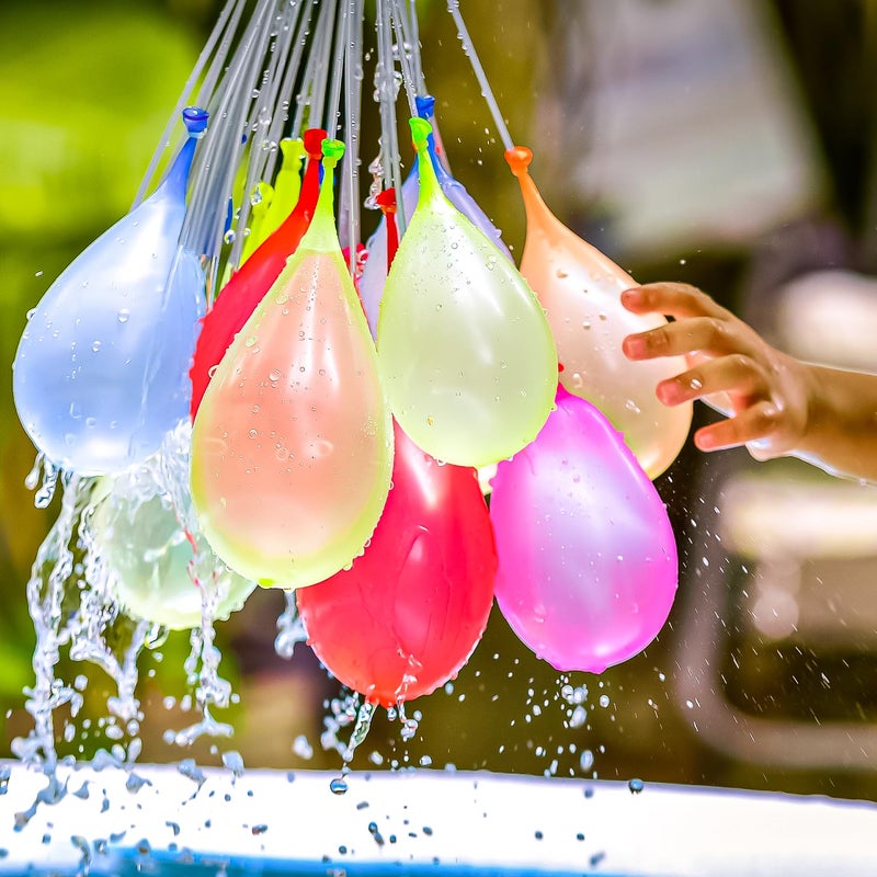 Oblivion Holi Water Balloons 111 Pcs - Automatic Fill & Tie Magic Water Balloons, Summer Water Magic, Multicolor Instant 3 Bunches for Kids, Perfect Holi Festival, Party & Outdoor Fun (Pack of 1) - Image 2