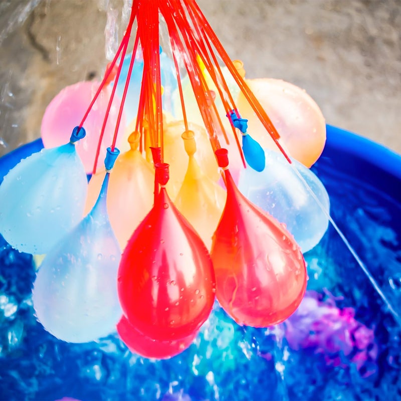Oblivion Holi Water Balloons 111 Pcs - Automatic Fill & Tie Magic Water Balloons, Summer Water Magic, Multicolor Instant 3 Bunches for Kids, Perfect Holi Festival, Party & Outdoor Fun (Pack of 1) - Image 5