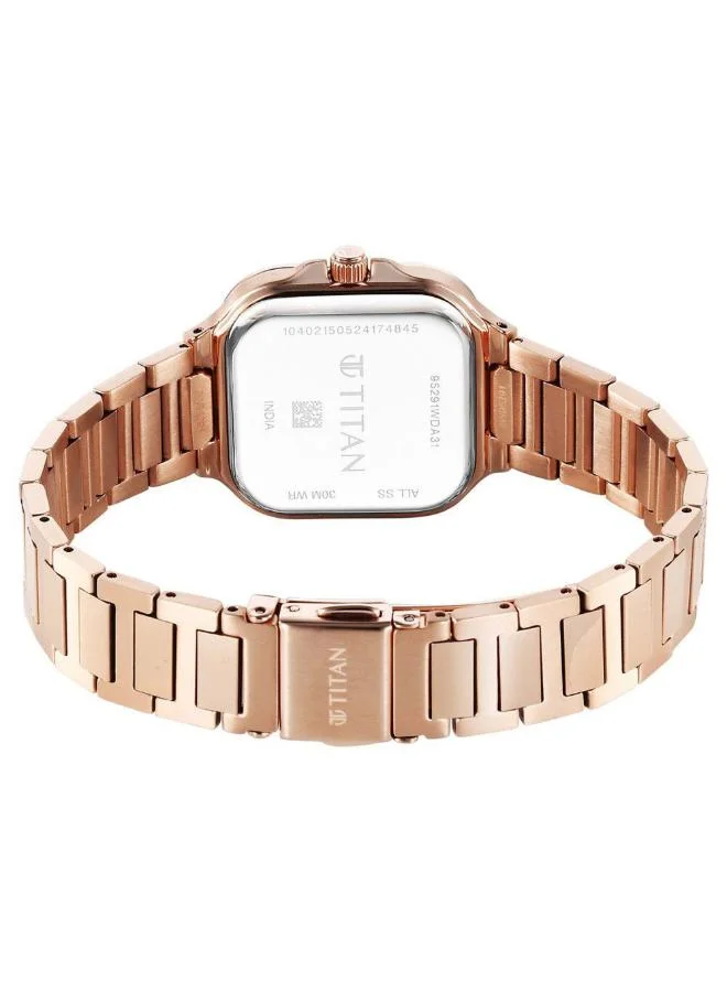 TITAN Women Analog Display Watch With Rose Gold Stainless Steel Strap - 95291WM01