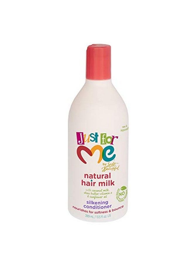 Just for Me - L Hair Milk Silkening Conditioner Nourishes For Softness & Bounce With Coconut Milk Shea Butter Vitamin E & Sunflower Oil 13.5 Ounce (3 Pack) - Image 1