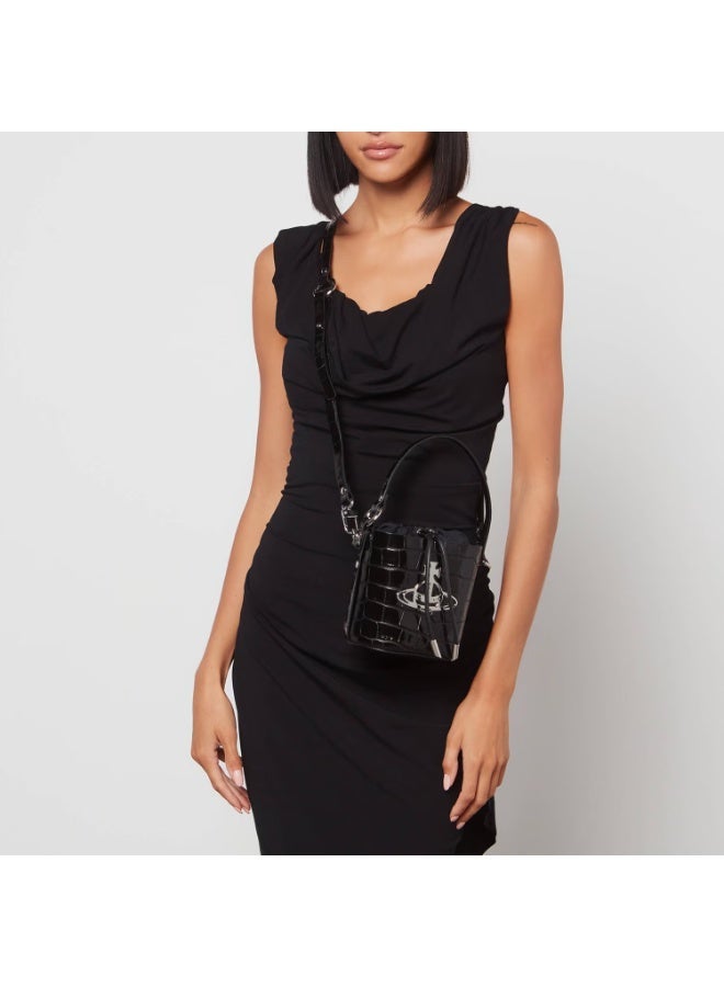 VIVIENNE WESTWOOD Daisy Croc Embossed Drawstring Bucket Bag - Image 2