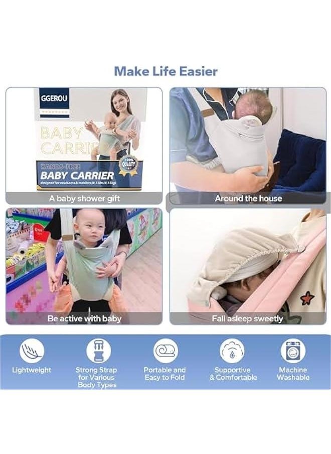 Gonice Baby Carrier, Ergonomic Infant Carrier with Hip Seat Lumbar Support,Multi-Position Front and Back Breathable Carrier Slings for Newborn, Infant & Toddler 7-45 Pounds (C)  - Image 5