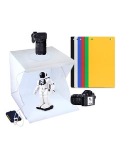 Rubik Photo Studio Box, Portable Photography Shooting Light Tent Kit, White Folding Lighting Softbox with 70 LED Lights + 6 Backdrops for Product Display (40x40x40cm Photo Studio)  - Image 1