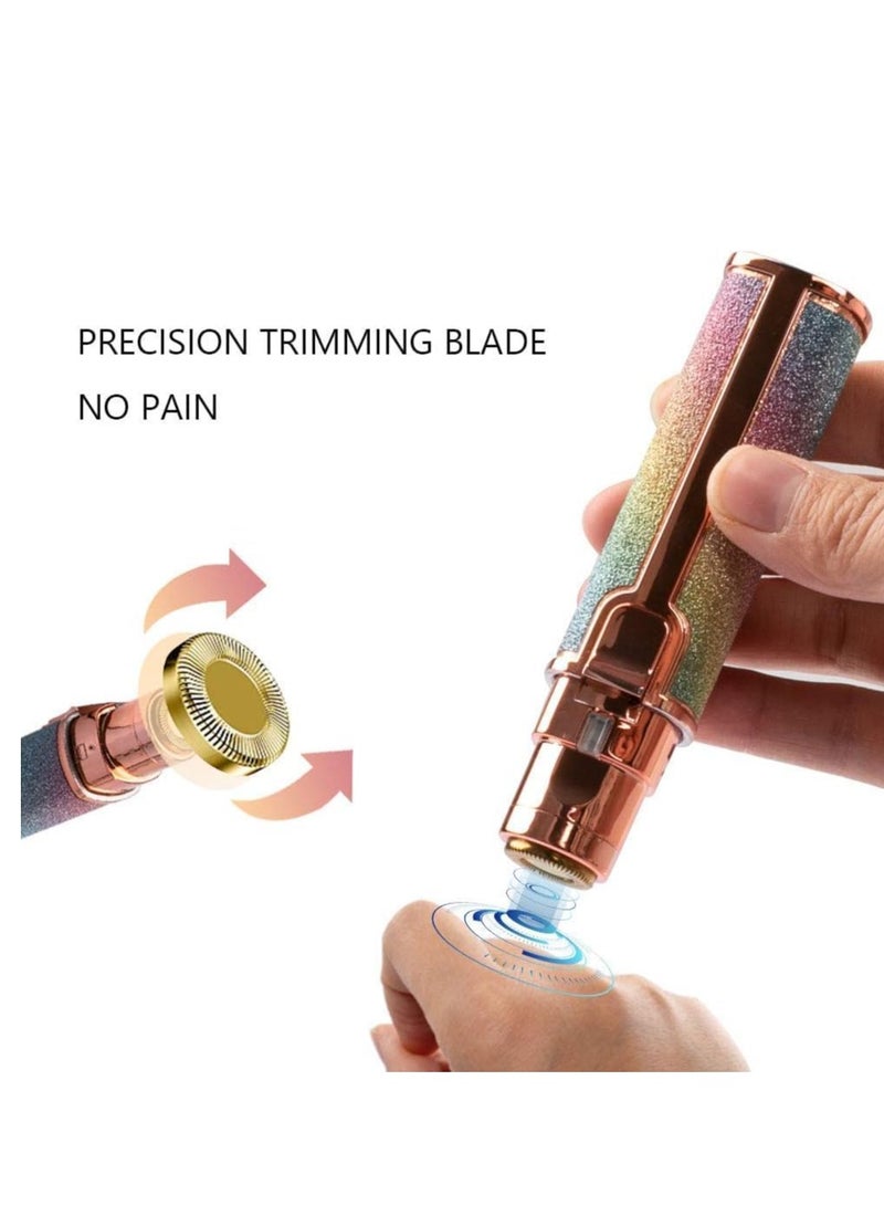 ELTRAZONE Rechargeable Eyebrow Trimmer & Facial Hair Remover for Women, 2 in 1 USB Charging Eyebrow Razor with Built-in LED Light, Eyebrow & Painless Hair Remover - Image 3