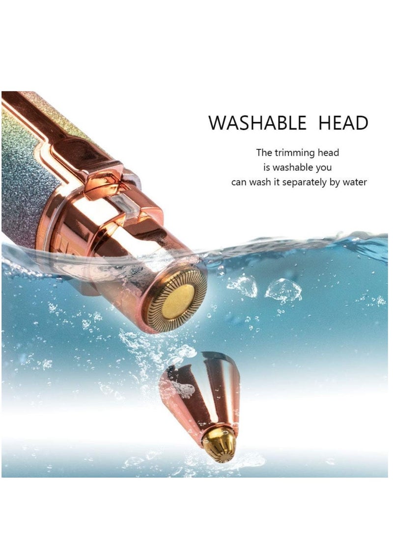 ELTRAZONE Rechargeable Eyebrow Trimmer & Facial Hair Remover for Women, 2 in 1 USB Charging Eyebrow Razor with Built-in LED Light, Eyebrow & Painless Hair Remover - Image 5