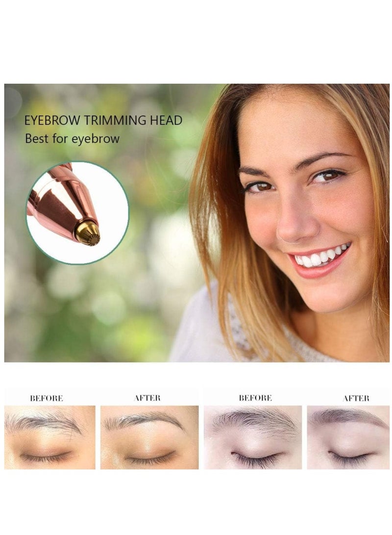 ELTRAZONE Rechargeable Eyebrow Trimmer & Facial Hair Remover for Women, 2 in 1 USB Charging Eyebrow Razor with Built-in LED Light, Eyebrow & Painless Hair Remover - Image 2