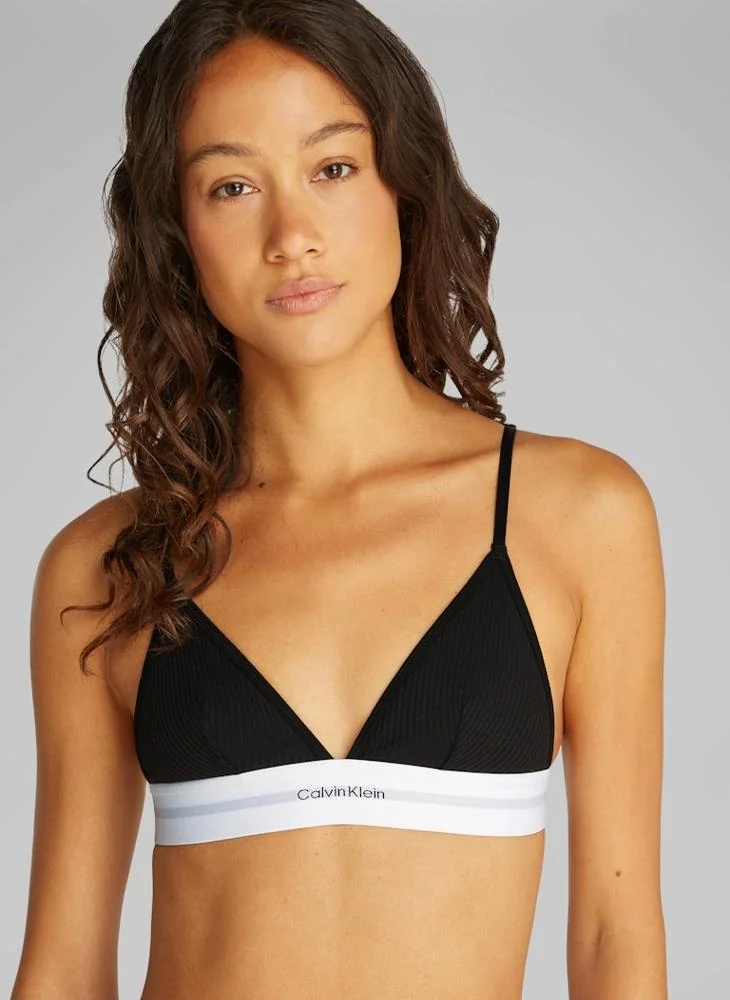 CALVIN KLEIN  Logo Unlined Triangle Demi Bra for Women | Best Price UAE
