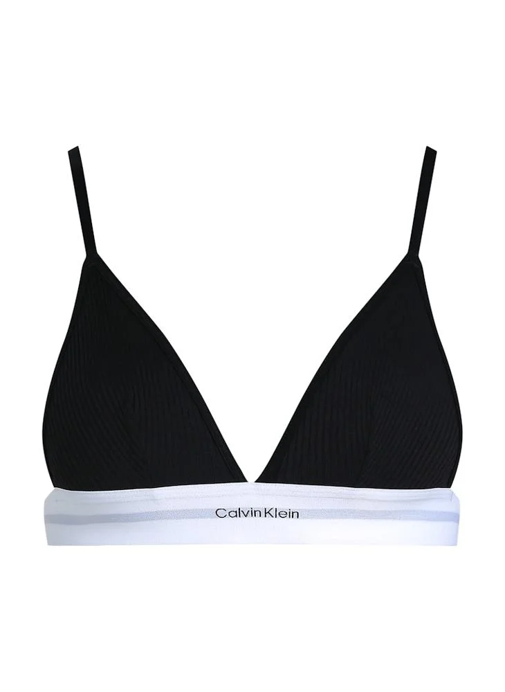 CALVIN KLEIN  Logo Unlined Triangle Demi Bra for Women | Best Price UAE