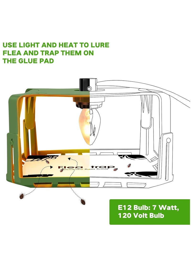 KASTWAVE Electric Flea Traps for Inside Your Home (2 Packs), Retractable Flea Light Trap w/Sticky Flea Trap Refill, Ultimate Flea Fighting Solution - Image 5