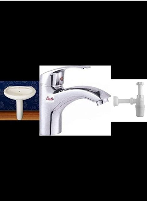 Complete Fitting Of Wash Basin Includes Ceramic Wash Basin Big Size
