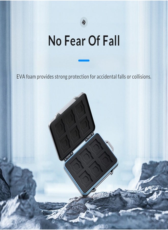 Orico SD Memory Card Storage Case Compact 24 Slot Holder for SD & Micro SD Cards Waterproof & Shockproof Durable ABS Shell  - Image 3