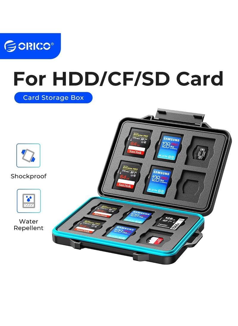 Orico SD Memory Card Storage Case Compact 24 Slot Holder for SD & Micro SD Cards Waterproof & Shockproof Durable ABS Shell  - Image 1