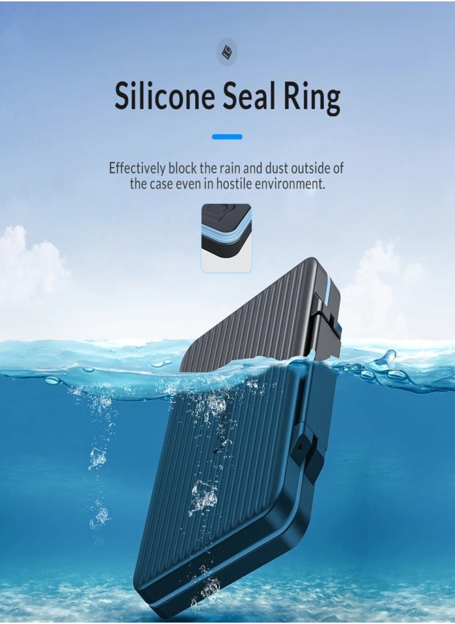 Orico SD Memory Card Storage Case Compact 24 Slot Holder for SD & Micro SD Cards Waterproof & Shockproof Durable ABS Shell  - Image 2