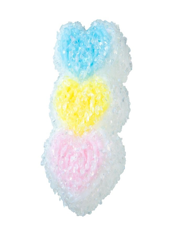 The Orb Factory ORB Tabalicious Sugar Pops TABA Rainbow Triple Heart Squishy Toy - Blue, Yellow and Pink Linked Hearts with Sparkles - Soft Sticky TABA Squishies - Fun Squishy Stress Ball Fidget Toys for Kids, Adults - Image 3