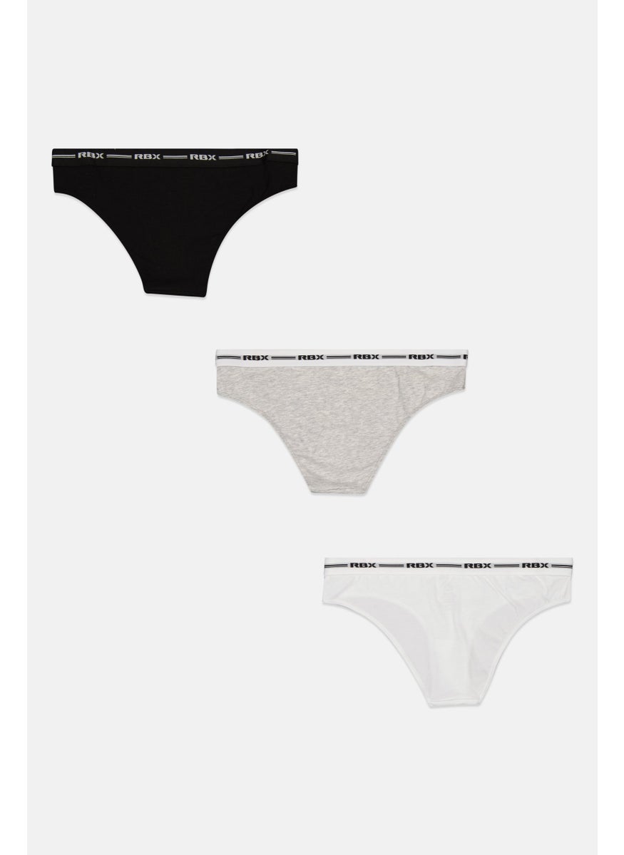 RBX Women 3 Pack Brand Logo Soft Panties, Black  - Image 2