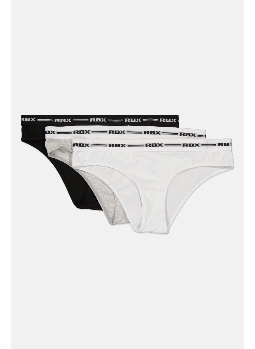 RBX Women 3 Pack Brand Logo Soft Panties, Black  - Image 3