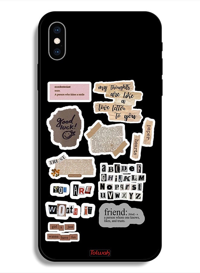 Tolwak Protective Case For Apple iPhone X Good Luck Quotes Stickers - Image 1