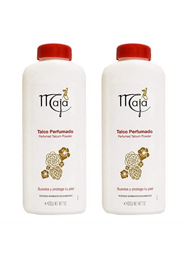 Myrurgia Maja Perfumed Talcum Powder-Talco Perfumado 7 oz. 2-PACK  - Image 1