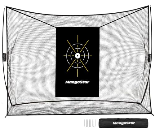 Mangostar Golf Net, 10x7ft Heavy Duty Golf Practice Net for Backyard Driving Real Golf Balls with Target Cloth and Carry Bag, Indoor Outdoor Golf Hitting Training Set Ideal Gift for Golfers - Image 1