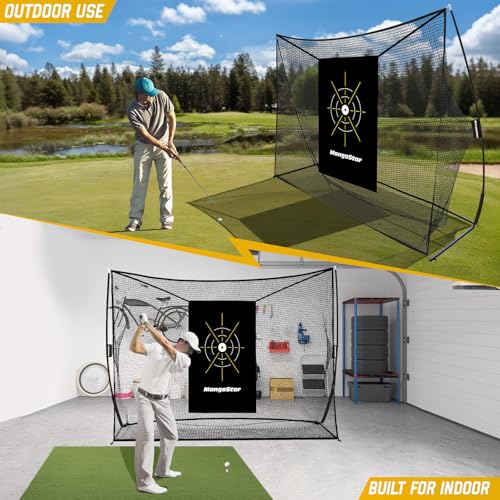 Mangostar Golf Net, 10x7ft Heavy Duty Golf Practice Net for Backyard Driving Real Golf Balls with Target Cloth and Carry Bag, Indoor Outdoor Golf Hitting Training Set Ideal Gift for Golfers - Image 5
