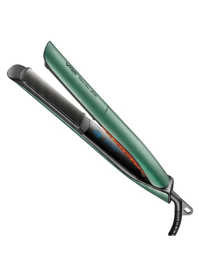 VGR Professional Ceramic Hair Straightener V-513 – Fast Heating Flat Iron with Touch Control & Salon-Quality Results Advanced Hair Styling Tool with Adjustable Temperature, Auto Shut-Off & 360° Swivel Cord for Smooth, Shiny Hair - green green - Image 1